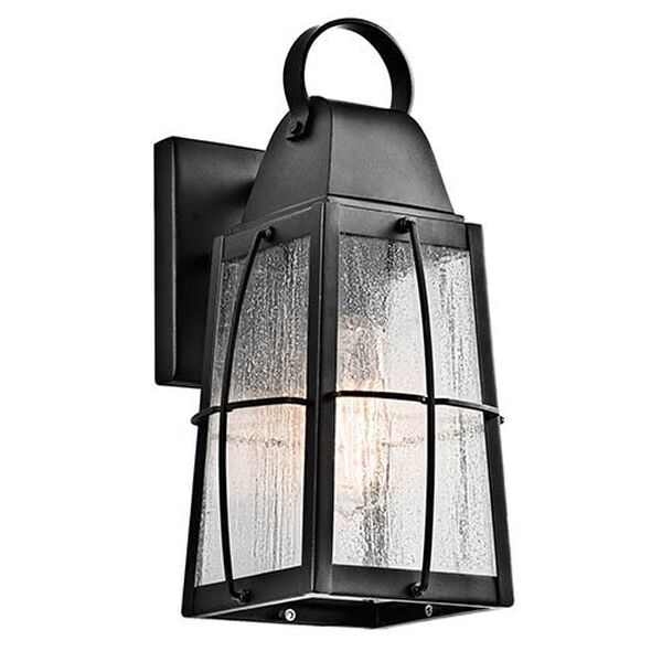 Nicholson Textured Black Six-Inch One-Light Outdoor Wall Sconce, image 1