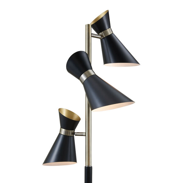 Jared Antique Brass Three-Light Floor Lamp, image 3