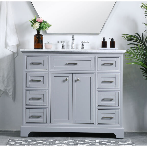 Americana Light Gray 42-Inch Vanity Sink Set, image 2