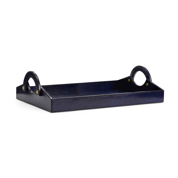 Midnight Blue Leather Tray, image 1