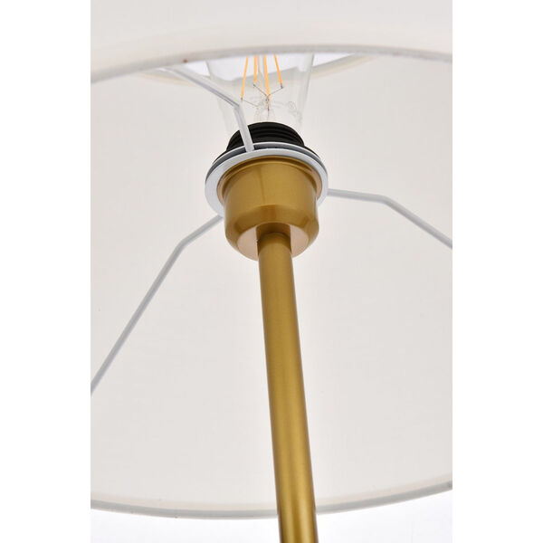 Ines Brass and White One-Light Floor Lamp, image 5