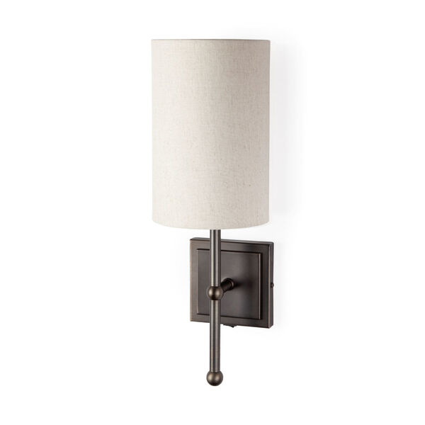 Bourgeois II Brown and White One-Light Wall Sconce, image 1