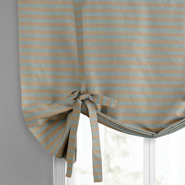 Blue Multi Hand Weaved Cotton Tie Up Window Shade Single Panel, image 6