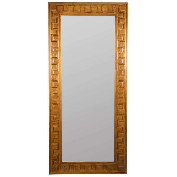 X Erin Gates Antiqued Gold Brook Floor Leaner Mirror, image 2