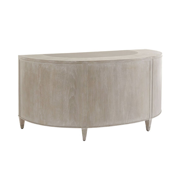 Greystone Pearl Gray and Nickel Dylan Demilune Desk, image 3