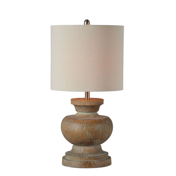 Beane Washed Wood One-Light 29-Inch Table Lamp Set of Two, image 1