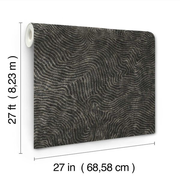 Modern Wood Black Wallpaper, image 6