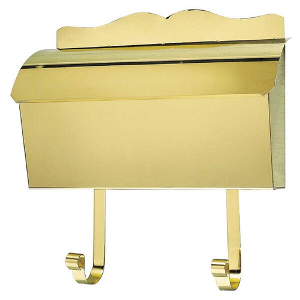 Provincial Polished Brass Wall Mount Mailbox, image 1