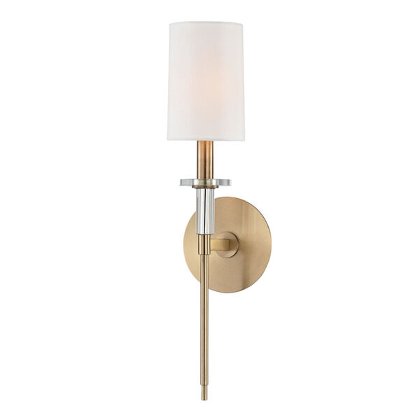 Amherst Aged Brass One-Light Wall Sconce, image 1