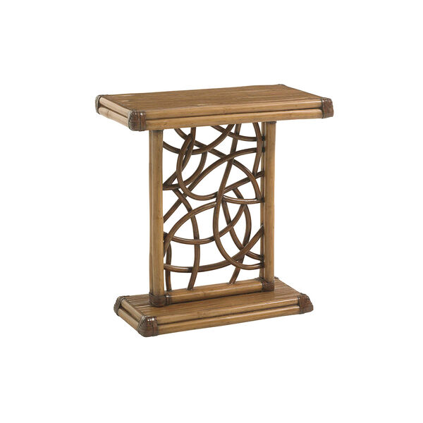 Twin Palms Brown Angler Accent Table, image 1