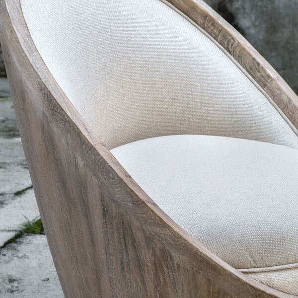 Noemi Mahogany and Oatmeal Accent Chair, image 7