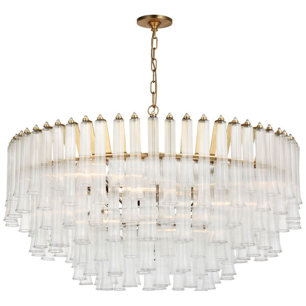 Lorelei X-Large Chandelier in Gild with Clear Glass by Julie Neill, image 1