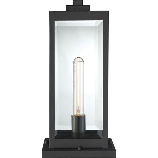 Westover Earth Black One-Light Outdoor Pier Base with Transparent Beveled Glass, image 2