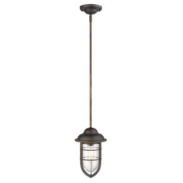 Dylan Oil Rubbed Bronze One-Light Outdoor Convertible Mini-Pendant, image 4