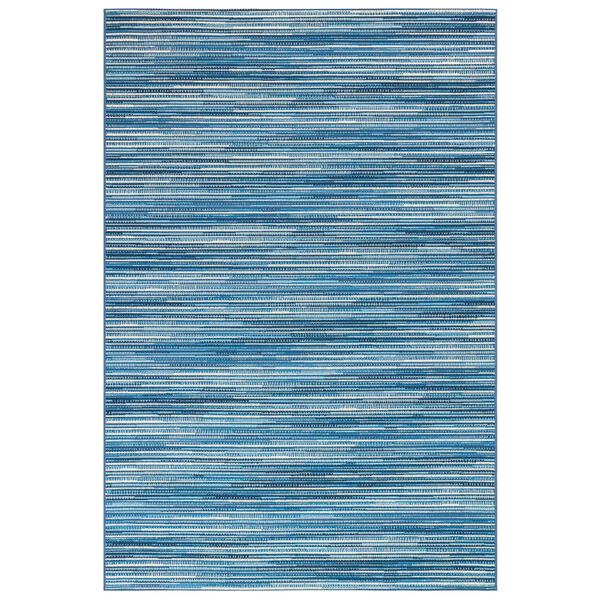 Liora Manne Marina China Blue 23 In. x 7 Ft. 6 In. Stripes Indoor/Outdoor Rug, image 2