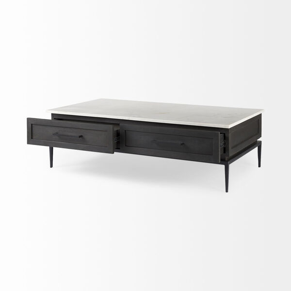 Divina Dark Brown and White Coffee Table, image 4