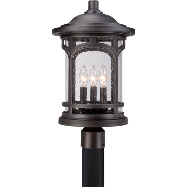 Marblehead Palladian Bronze 19-Inch Height Three-Light Outdoor Post Mounted, image 1