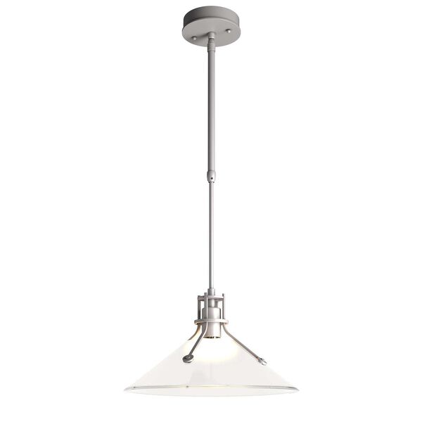 Henry Coastal Burnished Steel One-Light Outdoor Pendant with Frosted Glass, image 1