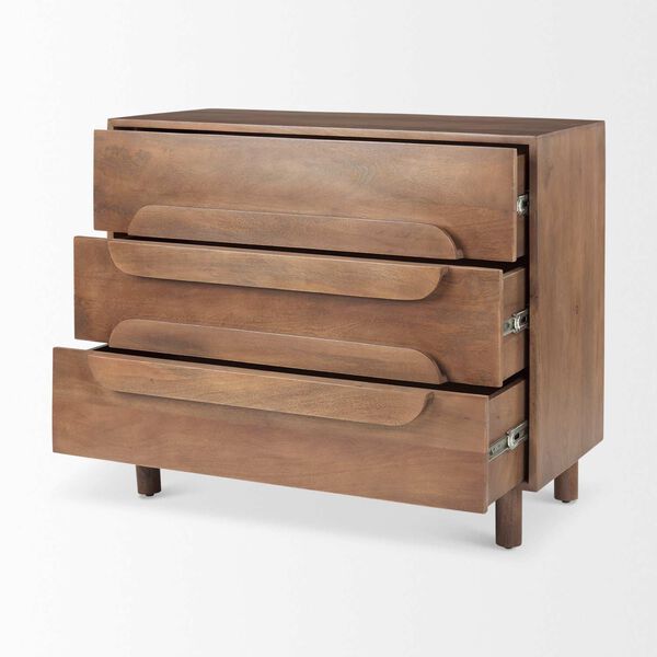 Astrid Medium Brown Three-Drawer Cabinet, image 6