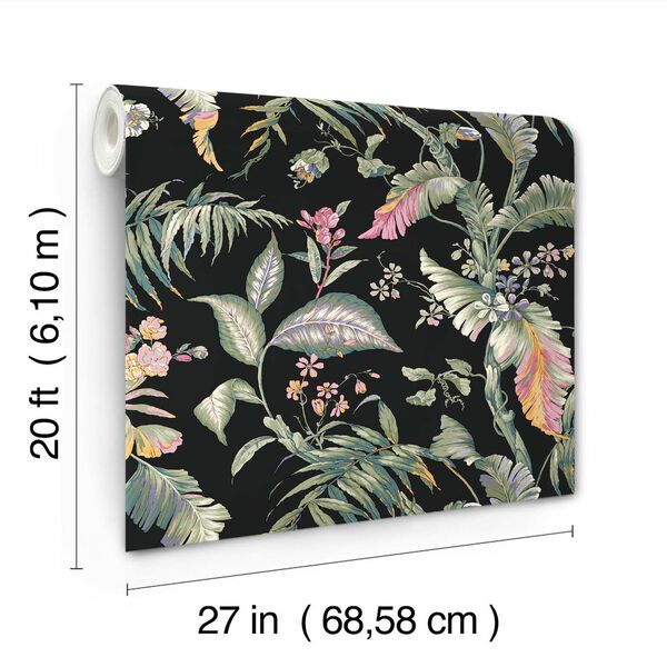 Fiji Garden Black Multi Peel Stick Wallpaper, image 5