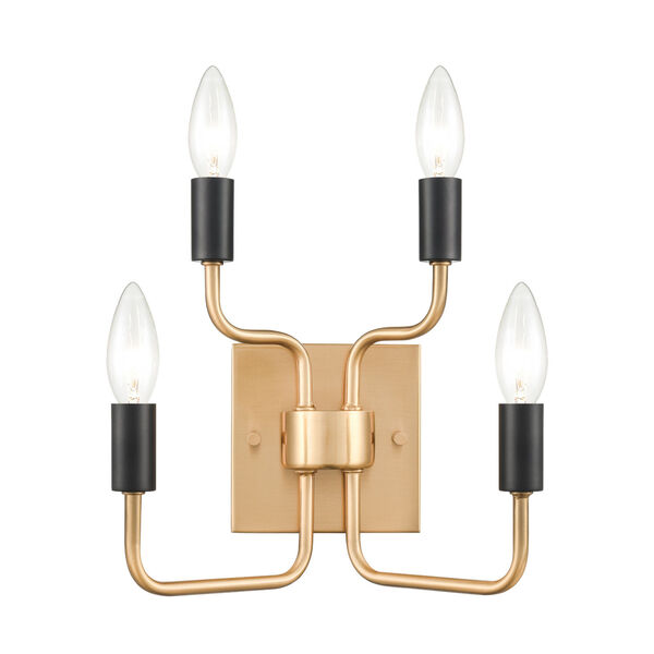 Epping Avenue Aged Brass Two-Light Wall Sconce, image 1
