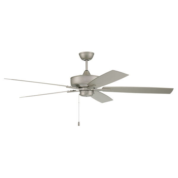 Super Pro Painted Nickel 60-Inch Ceiling Fan, image 1