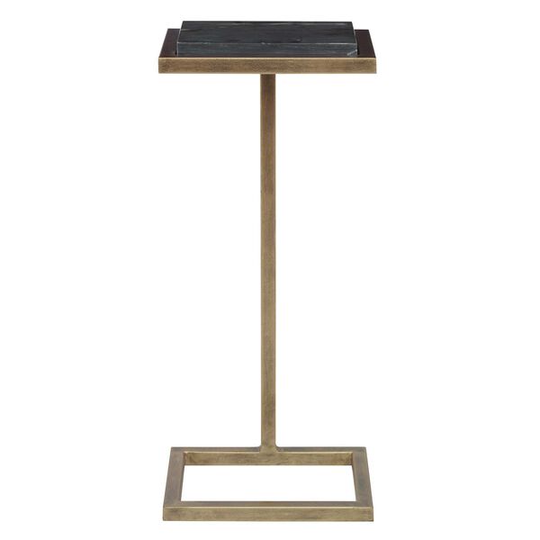Wellington Aged Gold and Black Marble Martini Table, image 1
