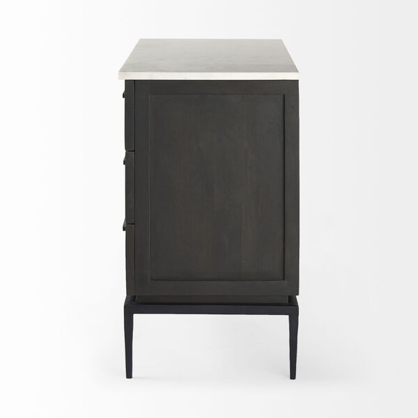 Divina Dark Brown and White Accent Cabinet, image 3