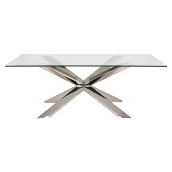 Couture Clear and Silver Dining Table, image 2
