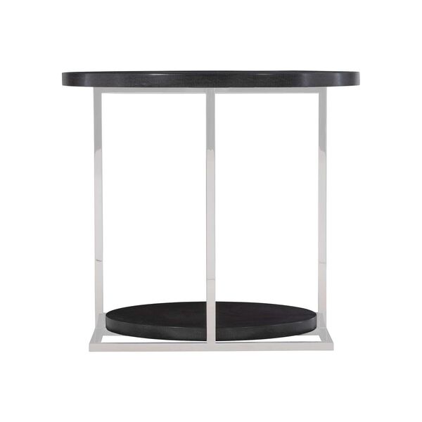Silhouette Onyx and Polished Stainless Steel Side Table, image 3