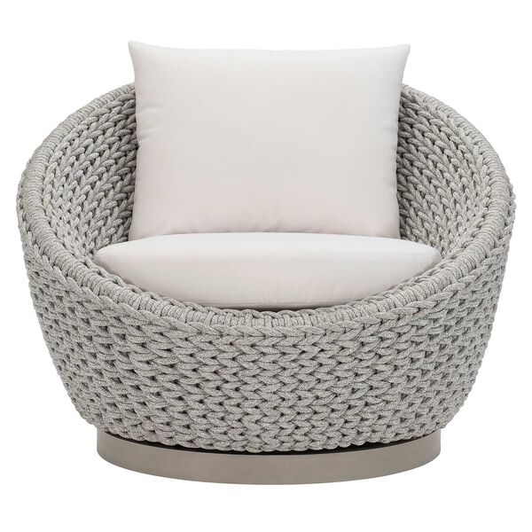 Savaii Marled Clay and White Outdoor Swivel Chair, image 1