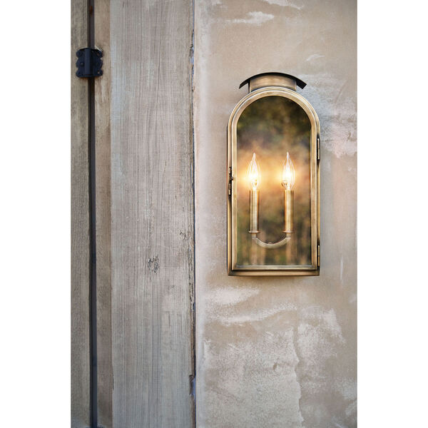 Rowley Light Antique Brass Two-Light Outdoor Medium Wall Mount, image 9