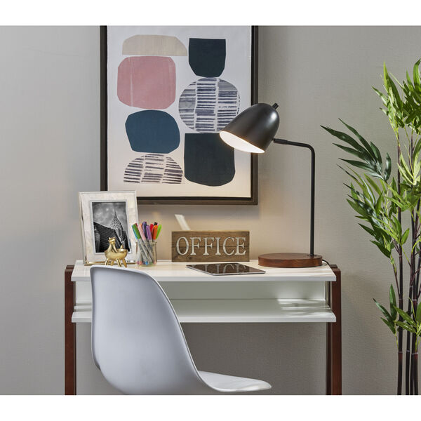 Jude Black and Walnut One-Light Desk Lamp, image 2