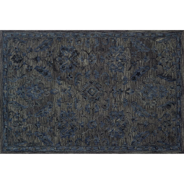 Crafted by Loloi Hawthorne Indigo Rectangle: 3 Ft. 6 In. x 5 Ft. 6 In. Rug, image 1