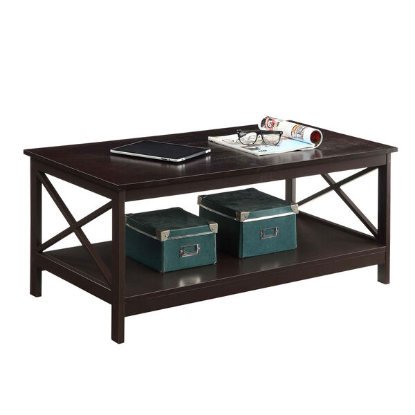 Selby Brown Coffee Table with Bottom Shelf, image 2