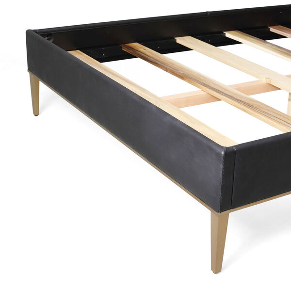 Ellipse Black and Brass Queen Bed, image 5