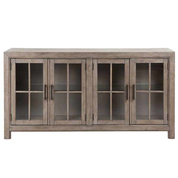 Tinley Park Dove Tail Grey Buffet Curio Cabinet, image 1