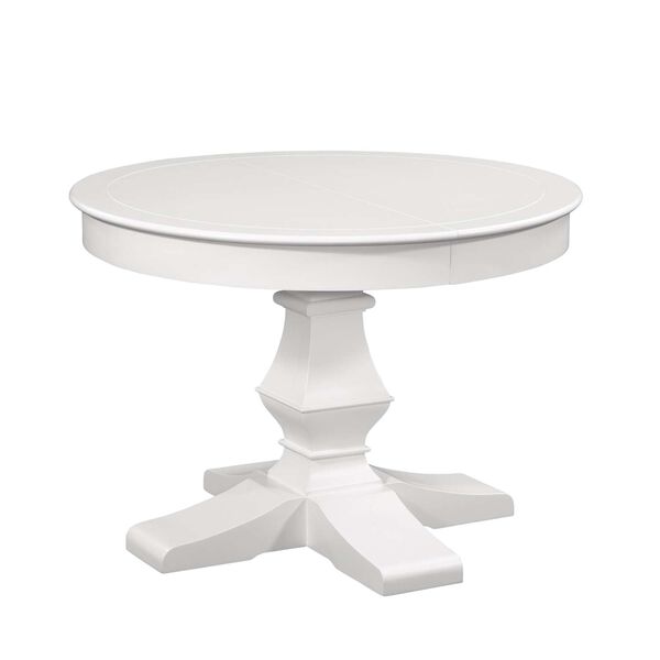 Eggshell White Cottage Traditions Round Pedestal Dining Table, image 1