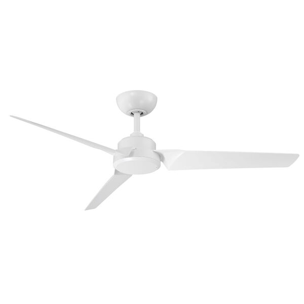 Roboto Matte White 52-Inch Downrod Ceiling Fans, image 1