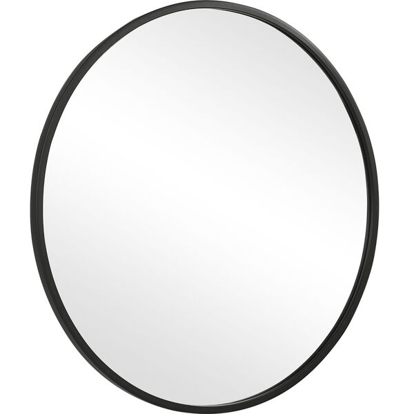 Linden Matte Black 48-inch Round Wall Mirror, image 5