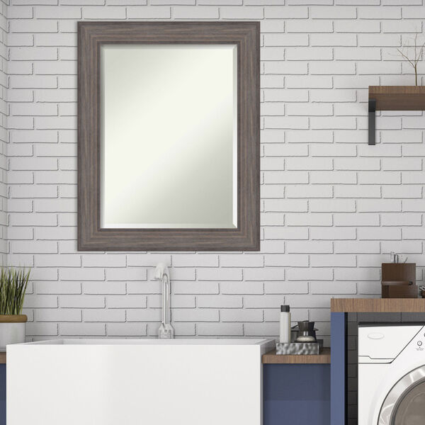 Country Gray 23W X 29H-Inch Bathroom Vanity Wall Mirror, image 3