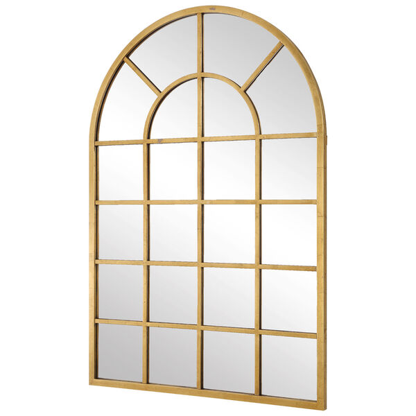 Grace Gold Leaf Arch Window Wall Mirror, image 4