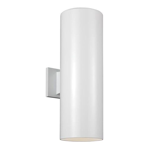 Outdoor Cylinders White 18-Inch LED Outdoor Wall Sconce, image 1