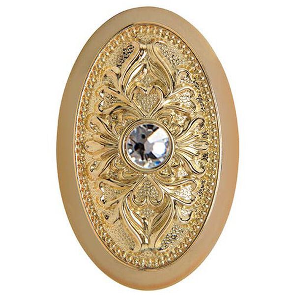 Julien 18K Gold Two-Light Flush Mount with Firenze Clear Crystal, image 3