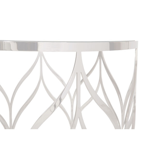 Silver Calista Metal Round Accent Table, image 2