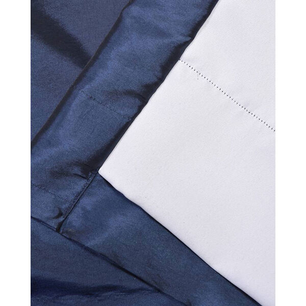 Navy Blue Blackout Faux Silk Taffeta Single Panel Curtain 50 x 84, image 6
