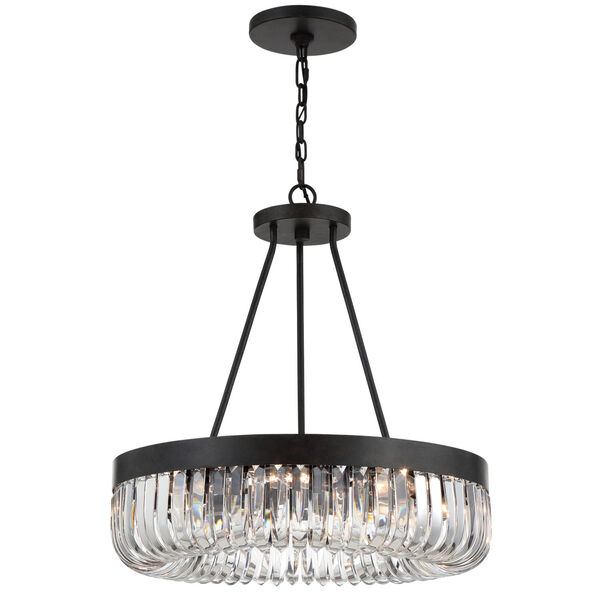 Alister Charcoal Bronze Eight-Light Chandelier Convertible to Semi-Flush Mount, image 2