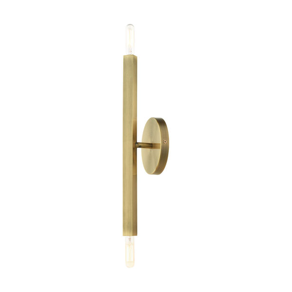 Monaco Antique Brass Two-Light ADA Wall Sconce, image 6