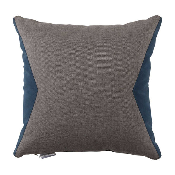 Aztec Indigo and Chambray Velvet 20 x 20 Inch Pillow with Knife Edge, image 2