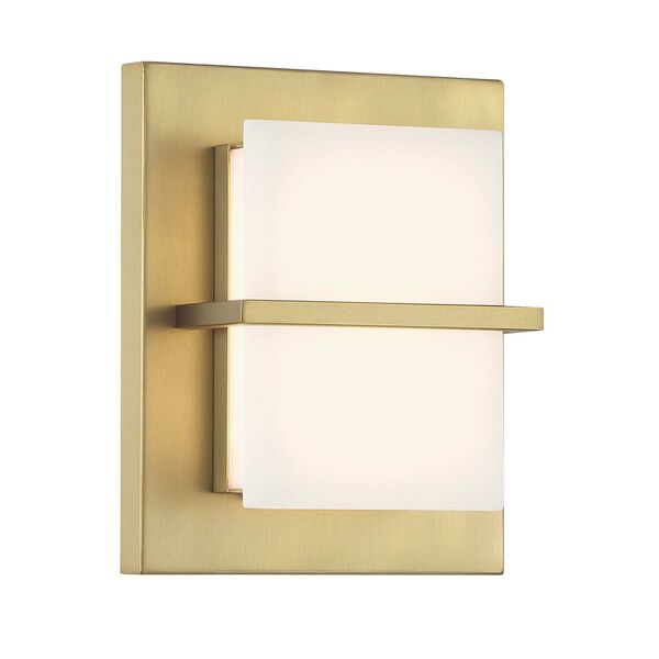 Tarnos Soft Brass 8-Inch LED Wall Sconce, image 1
